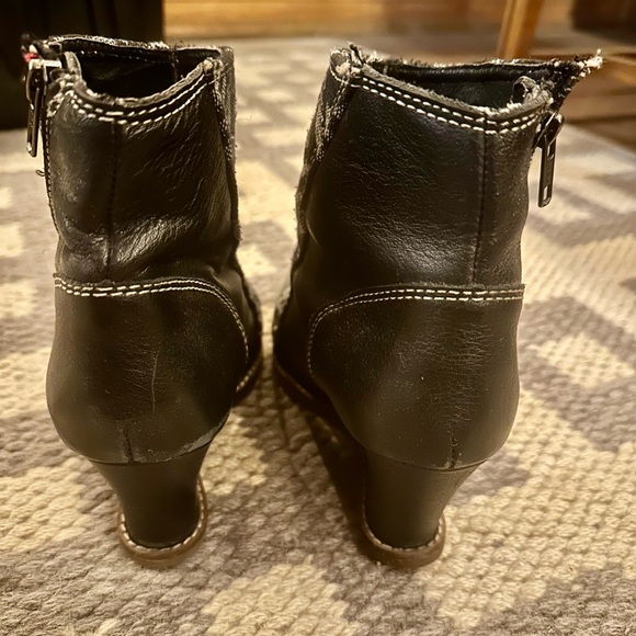 Anthropologie Black and White Ankle Boots- Buyamba - Picture 2 of 5